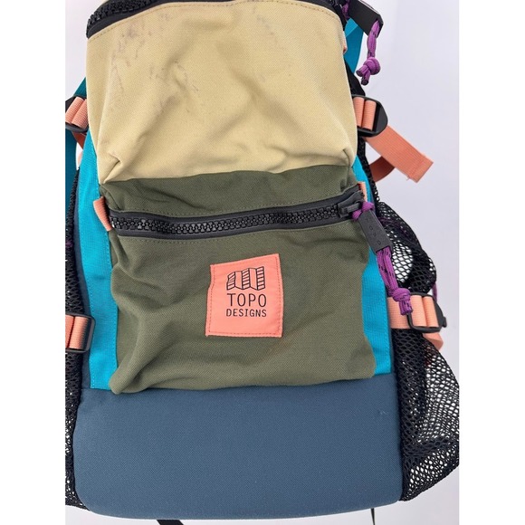 Topo Designs River Pack Multi Colorblock Convertible Backpack Tote Bag - Picture 3 of 6